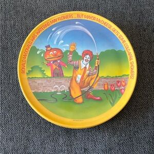 Vintage McDonald’s Ronald McDonald Decorative Plate Set of 4 from 1977